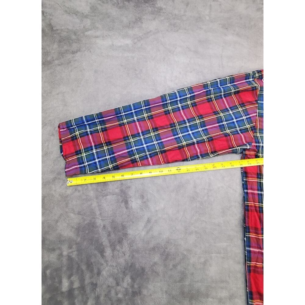 Polo Ralph Lauren Sz L Men’s Red Blue Button Sleep Wear Pajama Shirt Ponies C21 - Picture 4 of 8